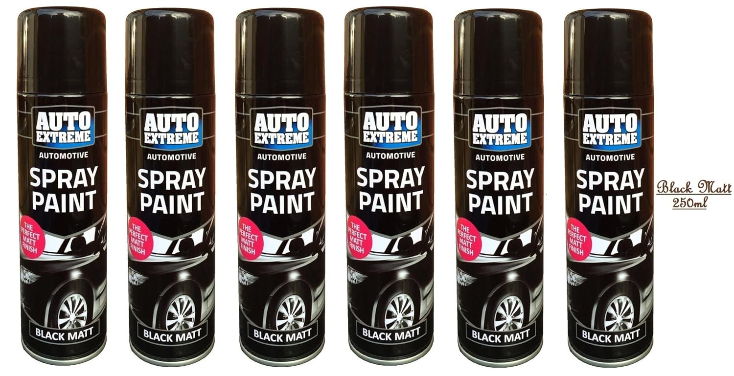 Auto Extreme Black Matt Spray Paint Perfect Matt Finish Car Wheel Van