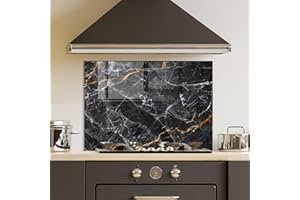 ROGGMARD Tempered Glass Kitchen Backsplash, Stove Back Top Cover, Splashback Tile, Kitchen Sink Cover Splash Guard, Home Wall Decor (30x16’’)
