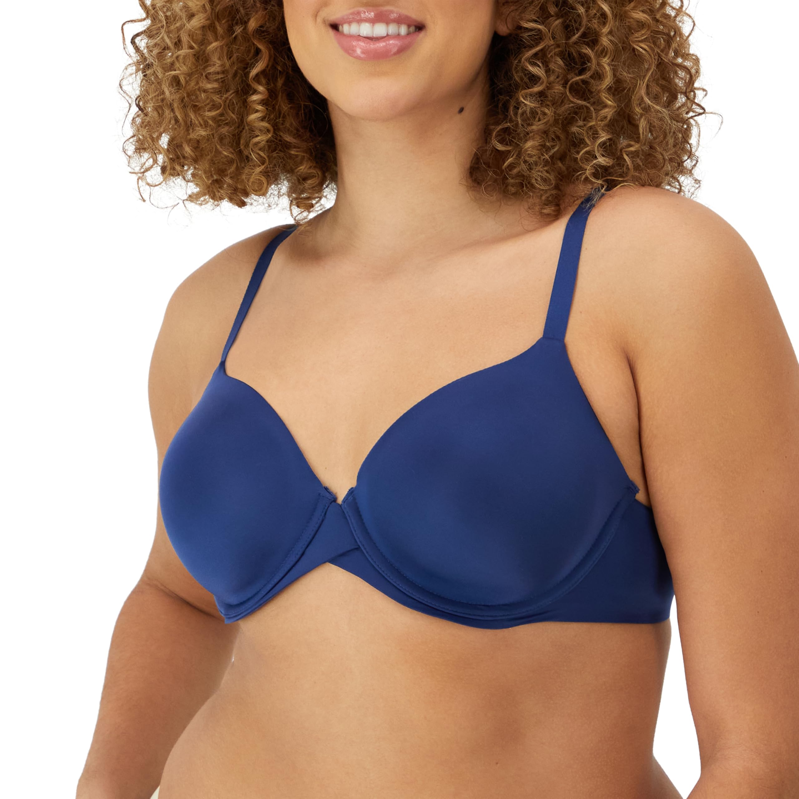 Photo 1 of **ITEM IS DIFFERENT FROM STOCK PHOTO**Maidenform womens One Fab Fit Modern Demi Lightly Padded Convertible Underwire T-shirt Dm7543 bras, Navy Eclipse, 34D US