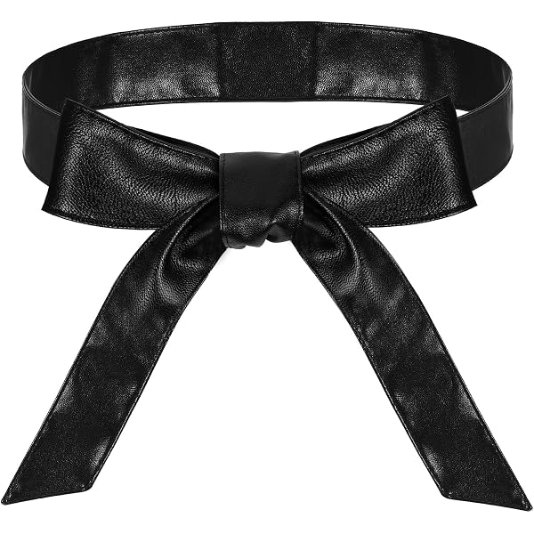 Amazon.com: Inzegao Soft Leather Tie Sash for Women Jacket  display picture 3