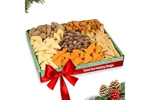 SUGAR PLUM Cheese and Nuts Gift Basket - Gift Basket for Men, Women, Birthday, Includes Cashews, Almonds, Pecans, Jack, Cheddar Cheeses - Christmas Adult Gift Basket for Men, Women, Family, Friends, Charcuterie Food Items – 1.5 pounds