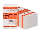 AMZ Biohazard Specimen Bags 6 x 9. Pack of 100