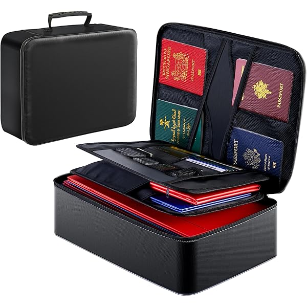 Awiivee Fireproof File Box With Lock, File Filing Cabinet Document Storage Box - View #9