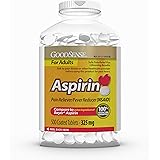 GoodSense Aspirin Pain Reliever & Fever Reducer (NSAID), 325 mg Coated Tablets, Temporarily Relieves Headache, Muscle Pain, T
