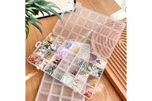 Clear Plastic Storage Box with 28 Compartments, Transparent Organizer Box for Jewelry, Beads, Tools, Craft Supplies, Fishing 