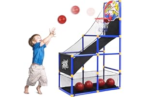 AOKESI Arcade Basketball Game Set for Kids, Toddler Mini Basketball Hoop with 4 Balls Indoor and Outdoor Sports Toys Gifts fo