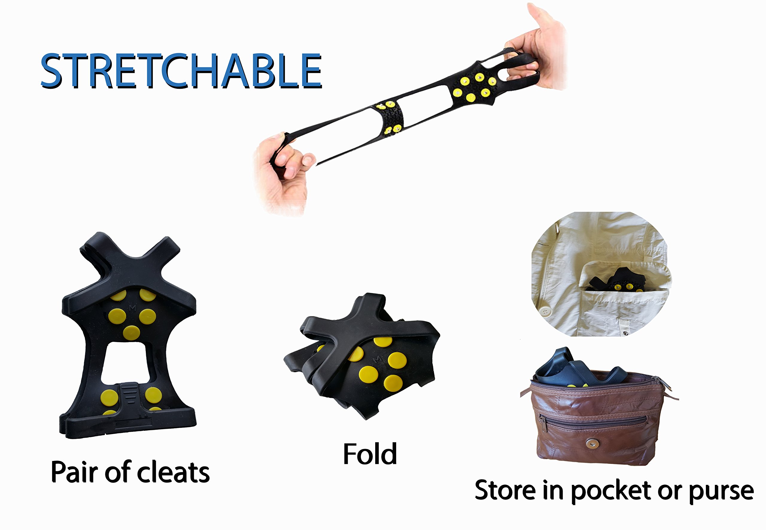 Limm Crampons Ice Traction Cleats Large Lightweight Traction Cleats