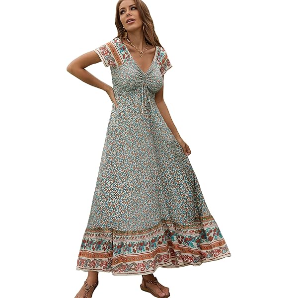 sachin and babi light blue dress Cotton Blend Exquisite Eyelet Embroidered Ruffle Lace Patchwork Floral Long  Dress main image 0