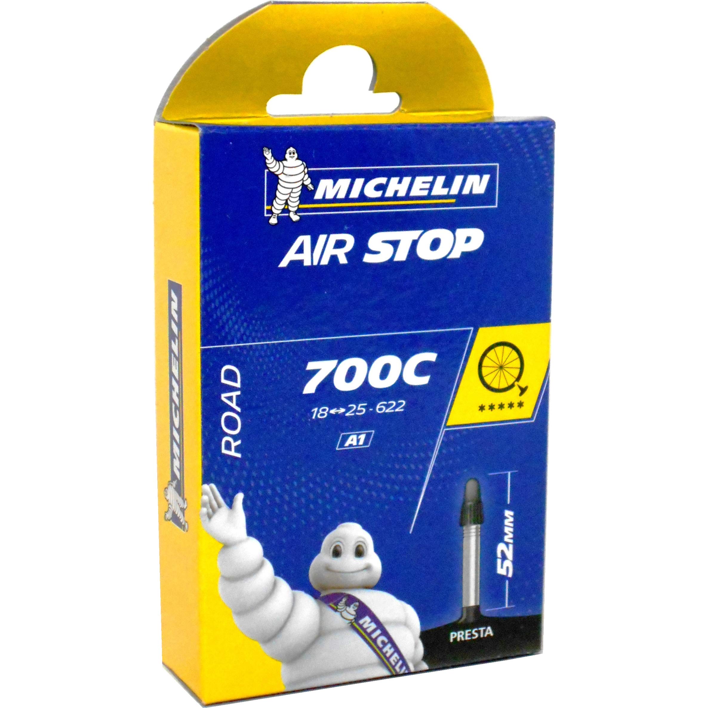 Michelin Air-Stop Butyl Bicycle Tube 700 x 18-25C, Grey