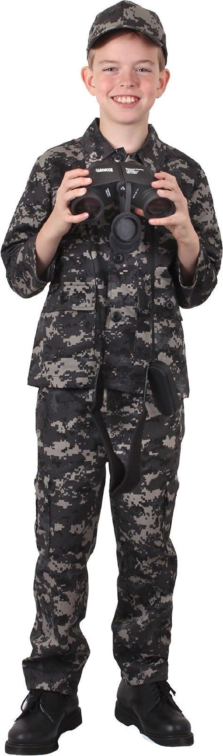 Kids Military Camouflage BDU Shirt Childrens Army Fatigues Coat Uniform Top