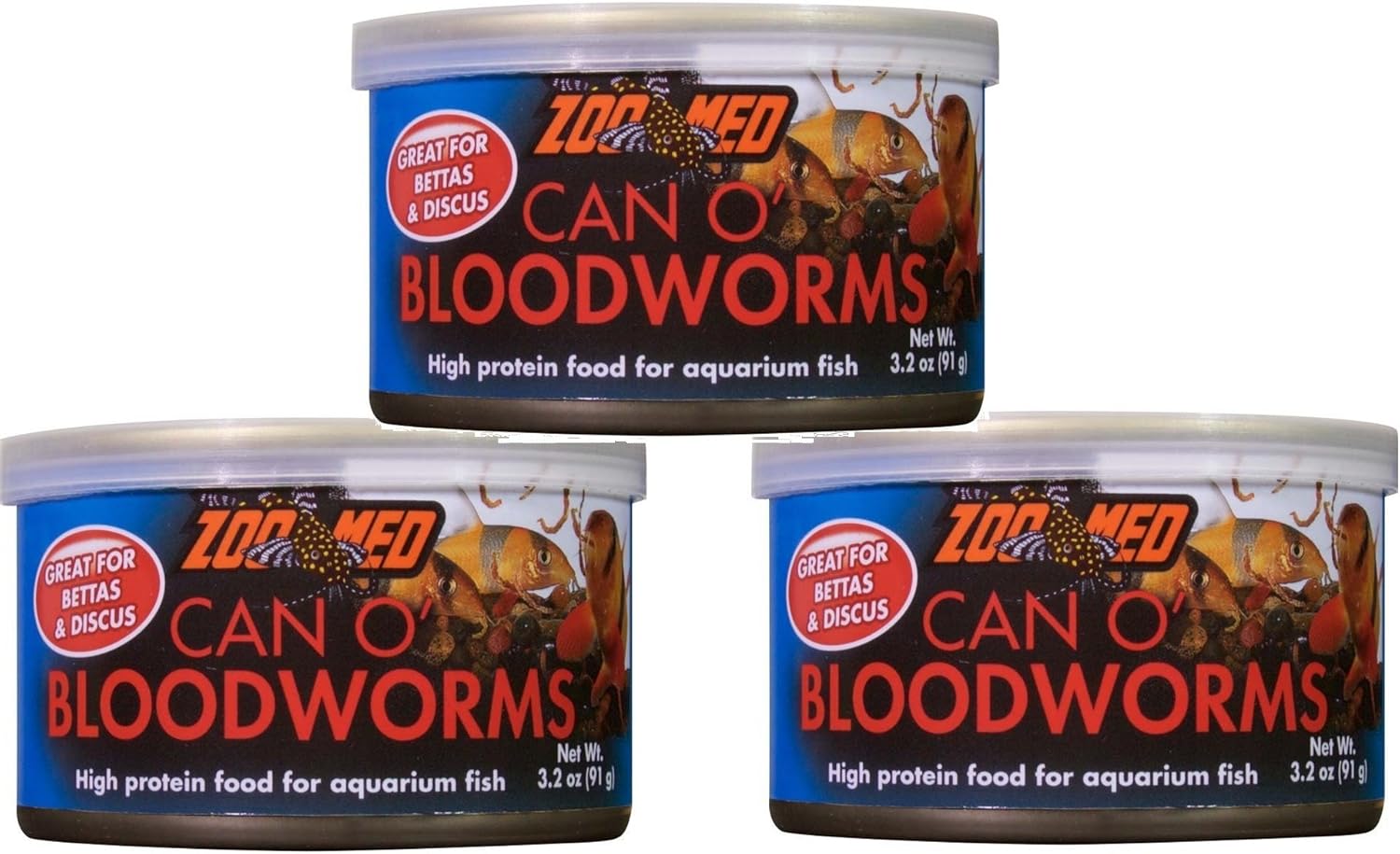 Zoo Med Can O Bloodworms: 3.2 oz (3 Pack)