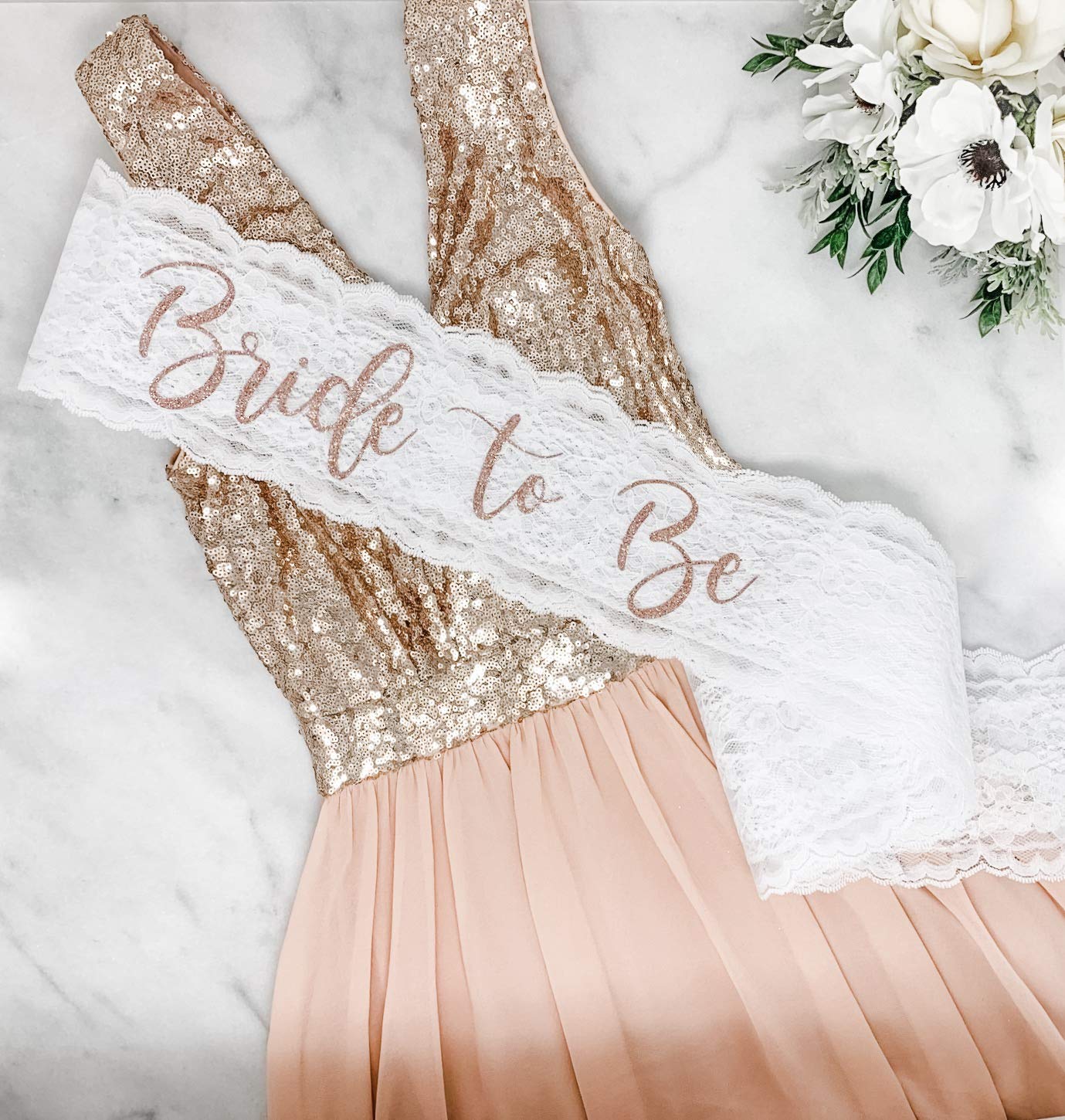 bride to be lace sash