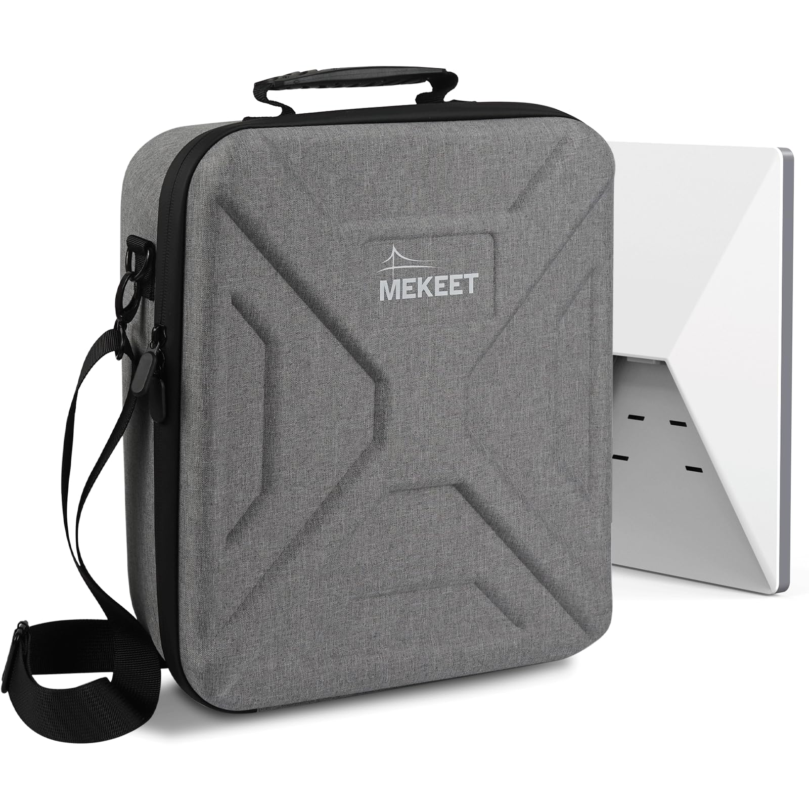 MEKEET Starlink Mini Case - Ultra-Light Portable Storage for Starlink Mini Dish & Accessories, Shockproof & Splash-Resistant, Dual Carry Options, Ideal for Travel, Camping, RV Adventure (Grey)