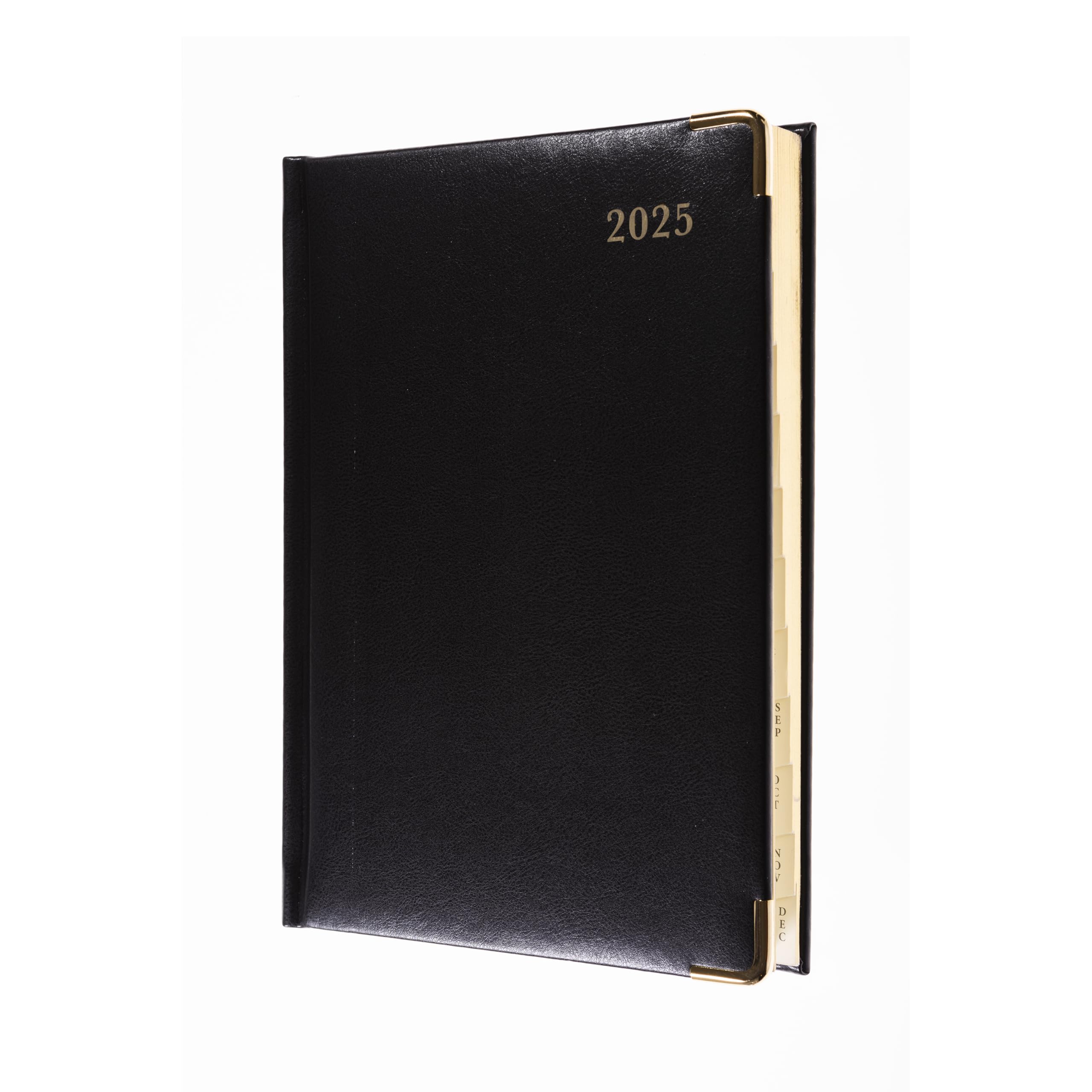 Collins Classic 2025 Diary for Professionals - Compact Day a Page Business Planner (with Appointments) - Black - (1250V.99-25) - Premium Appointments Planner with Luxury PU Leather Cover