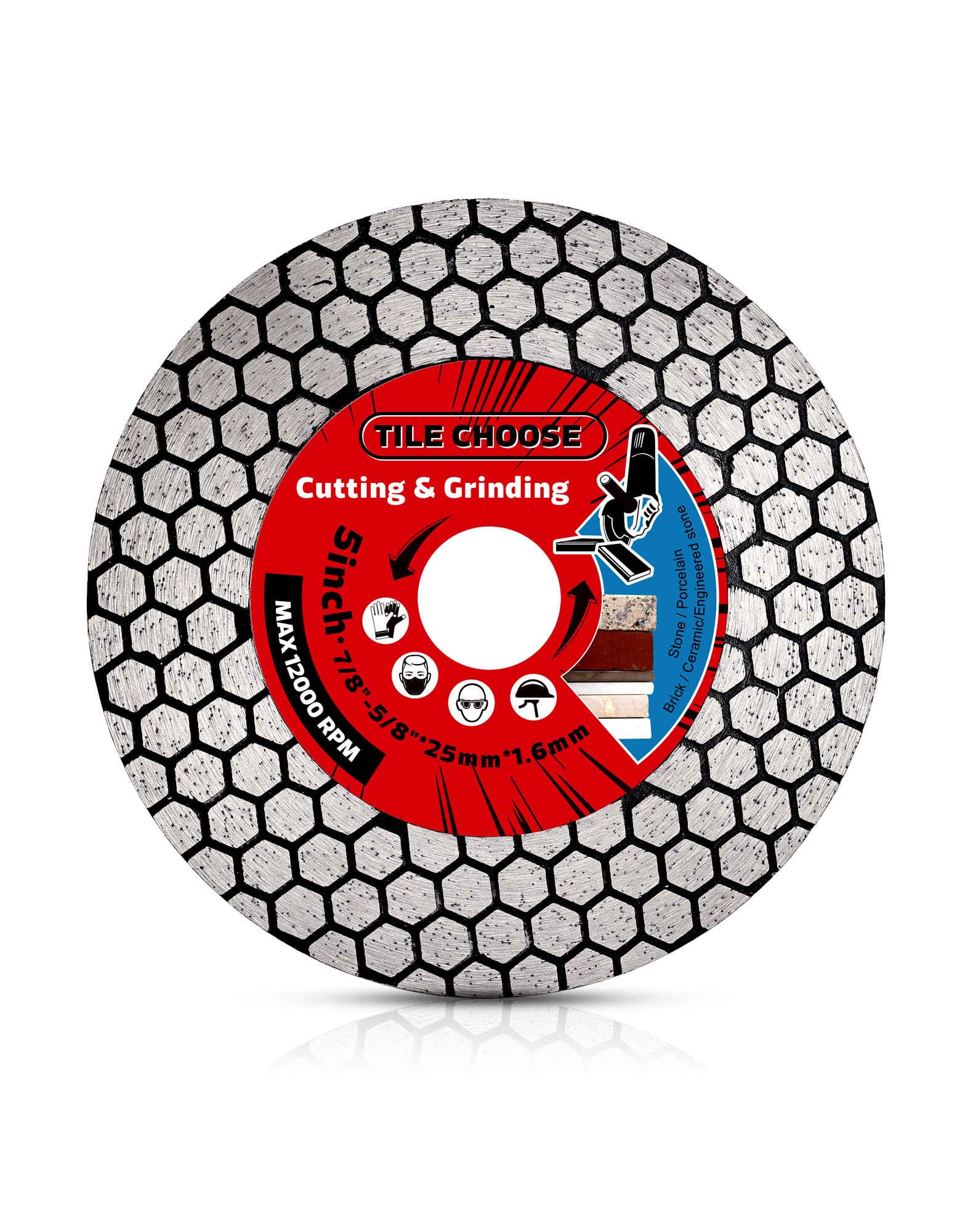 Casaverde 125mm Diamond Blade Diamond Cutting Disc Cutting and Grinding for Granite Marble Ceramic Tiles