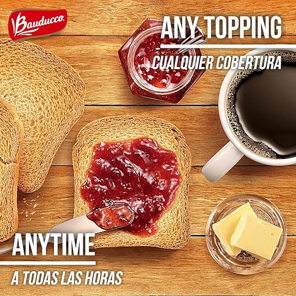 BAUDUCCO TOAST – DELICIOUS, LIGHT & CRISPY TOASTED BREAD – ORIGINAL & WHOLE WHEAT – READY-TO-EAT BREAKFAST TOAST & SANDWICH BREAD – NO ARTIFICIAL FLAVORS – 30 OZ (PACK OF 6)