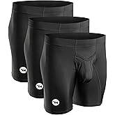 Real Men Athletic Underwear with ABCD Pouch - 1, 3 or 4 Pack with 6, 7 and 9 inch Inseam Nylon Boxer Briefs - XS to 5XL