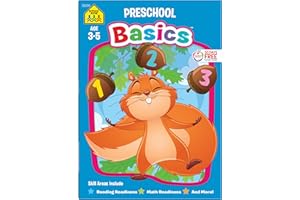 School Zone Preschool Basics Workbook: Pre-K, Beginner Reading, Early Math, Colors, Numbers, Counting, Matching, Grouping, Be