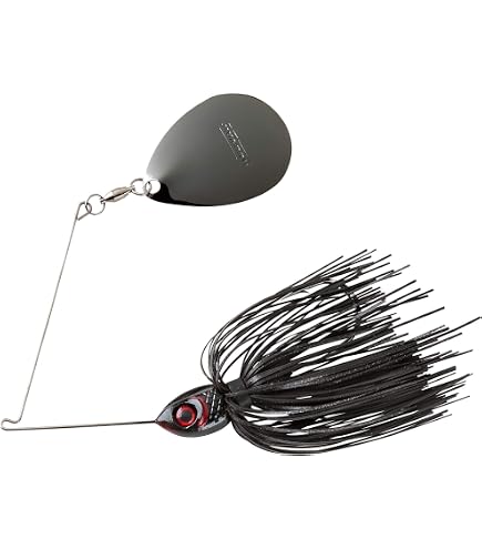 BOOYAH Colorado Blade Spinner-Bait Bass Fishing Lure, Black, Single Colorado (1/2 oz) : Fishing Spinners And Spinnerbaits : Sports & Outdoors