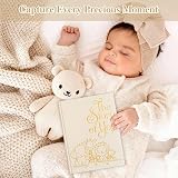 Lanpn Baby Memory Book for Boy Girl Linen Cover 154 Pages Beige view 7