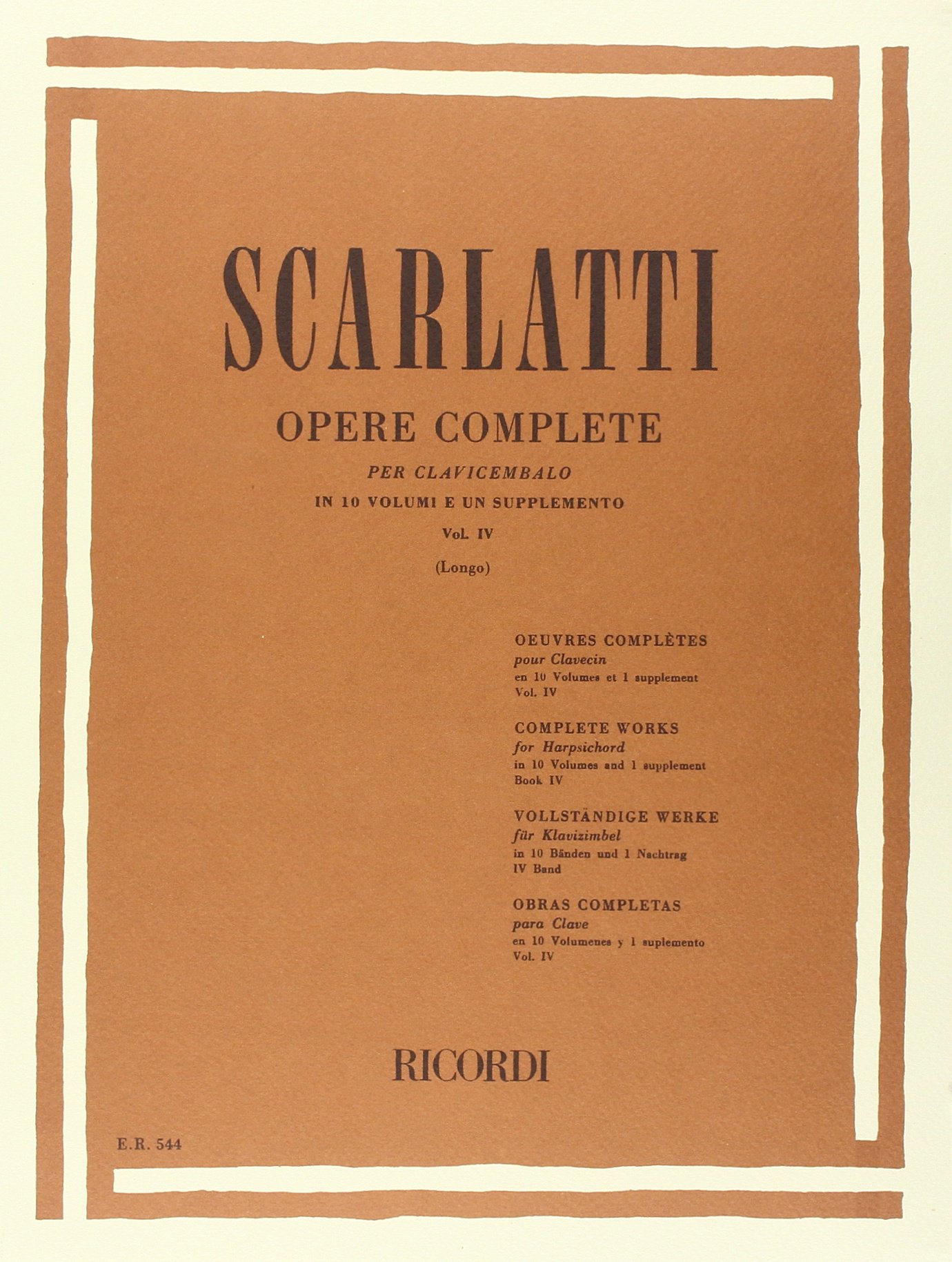 OPERE COMPLETE PER CLAVICEMBALO VOL. IV CLAVECIN