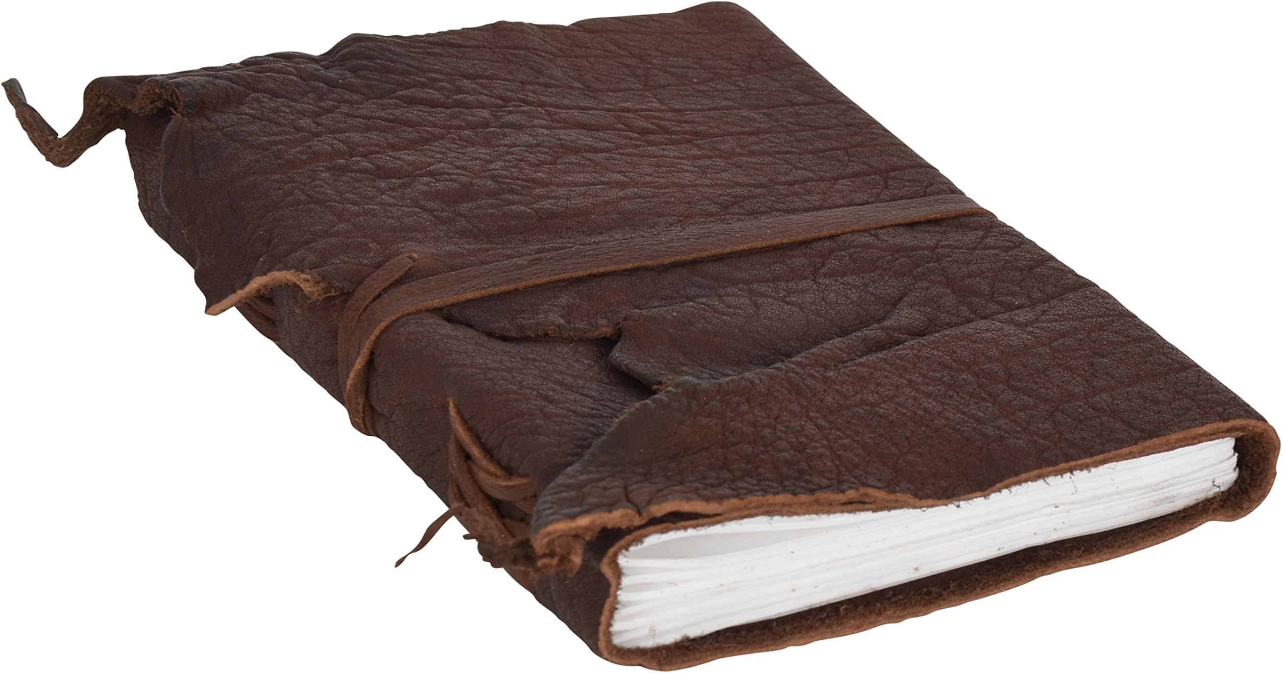 Gusti Leder studio"Layla" Genuine Leather A5 Notebook Art Diary Photo Pad Smart Casual Uni College Office Rough Buffalo Unisex Brown 2P28-24-2