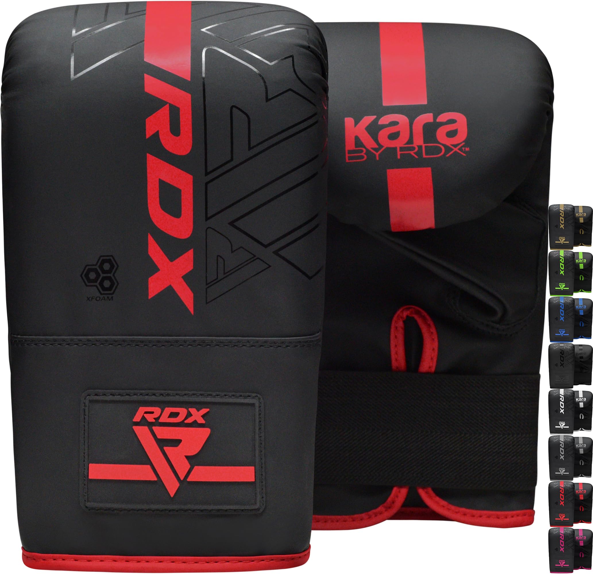RDX Bag Gloves for Heavy Punching Training, Maya Hide Leather KARA Punch Mitts for Sparring, Boxing, MMA, Muay Thai, Kickboxing, Men Women Adults & Kids Focus Pads and Double End Speed Ball Workout