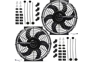 American Volt Upgraded 90 Watt Motor 12 Volt Electric Engine Radiator Cooling Fan Reversible High Performance Thermo Cooler B