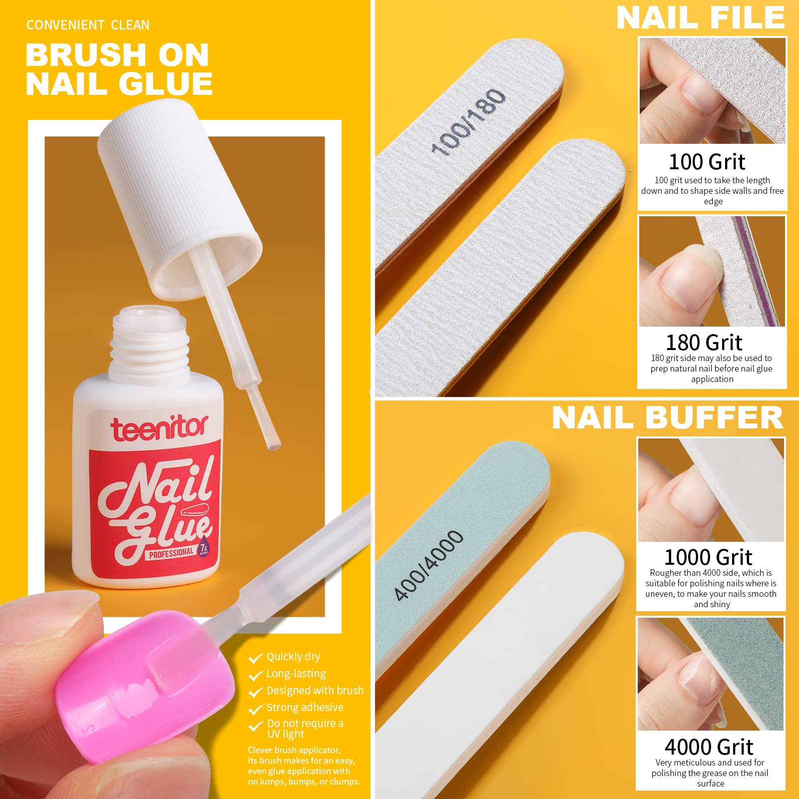 Teenitor Short Square Press On Nails Set, 12 Colors Short Fake Nails With Nail Glue, Short Glue On Nails Short Nails Matte Press On Nails, 12 Sizes Short Press On Nails For Wide Nail Beds - Image 6