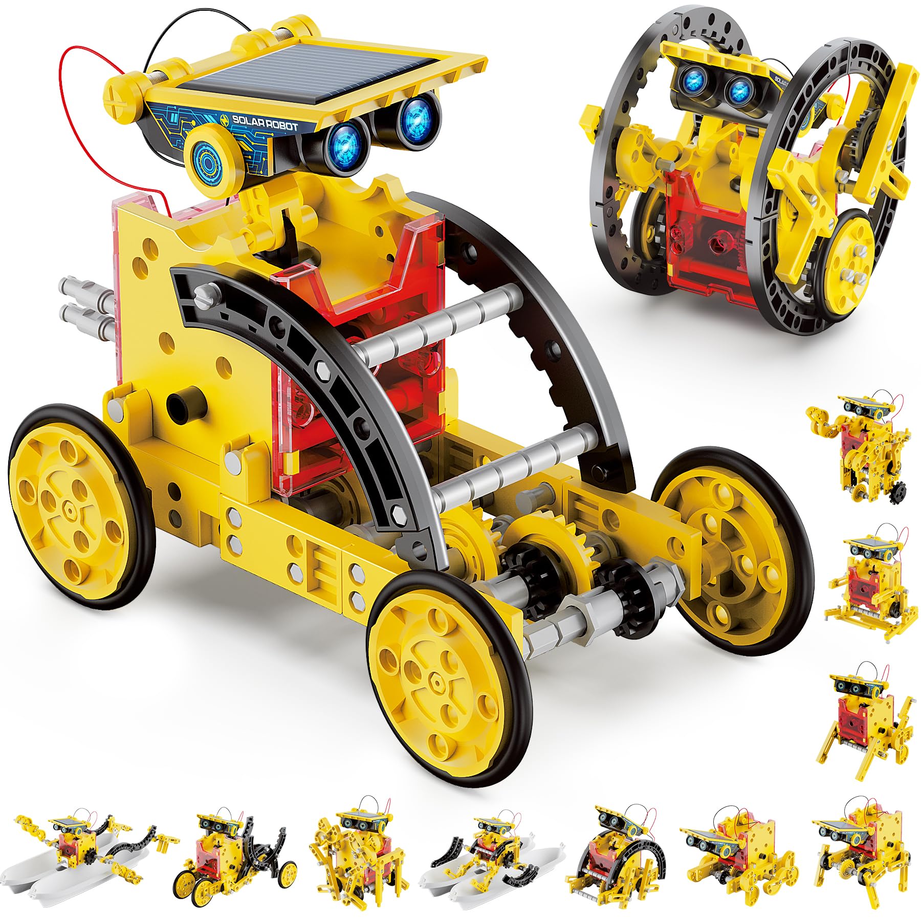 Hot Bee Gifts for 8 9 10 11 12 Year Old Boys, STEM Solar Robot Toy, Science Kits for Kids Age 8-12, Toys for 8 9 10 11 12 Year Olds Boys, Building Kit for Kids