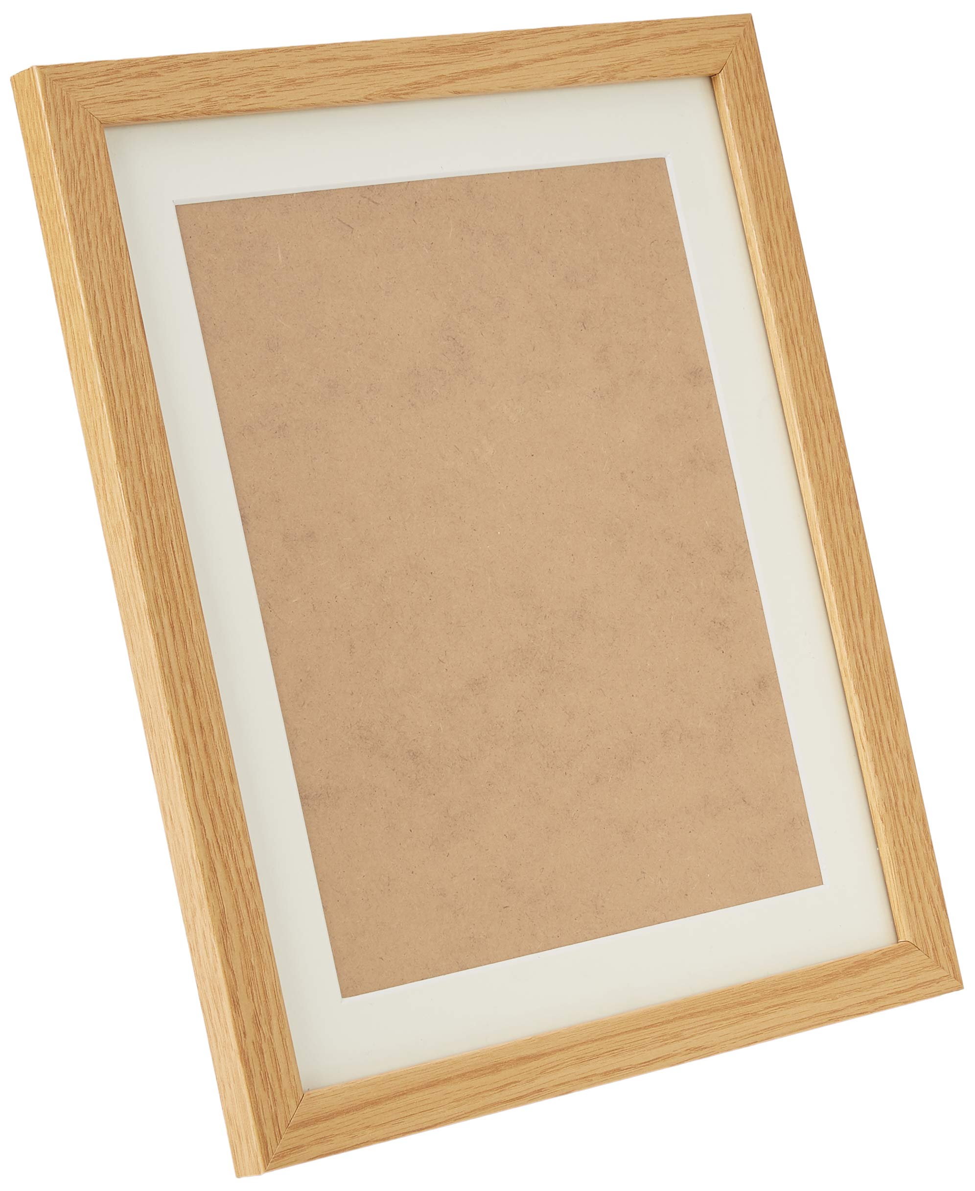 Frame Company Allington Range Beech Picture Photo Frame with Ivory Mount Mount, 12x10 for pic size 10x8' * Choice of Sizes* Fitted with Glass