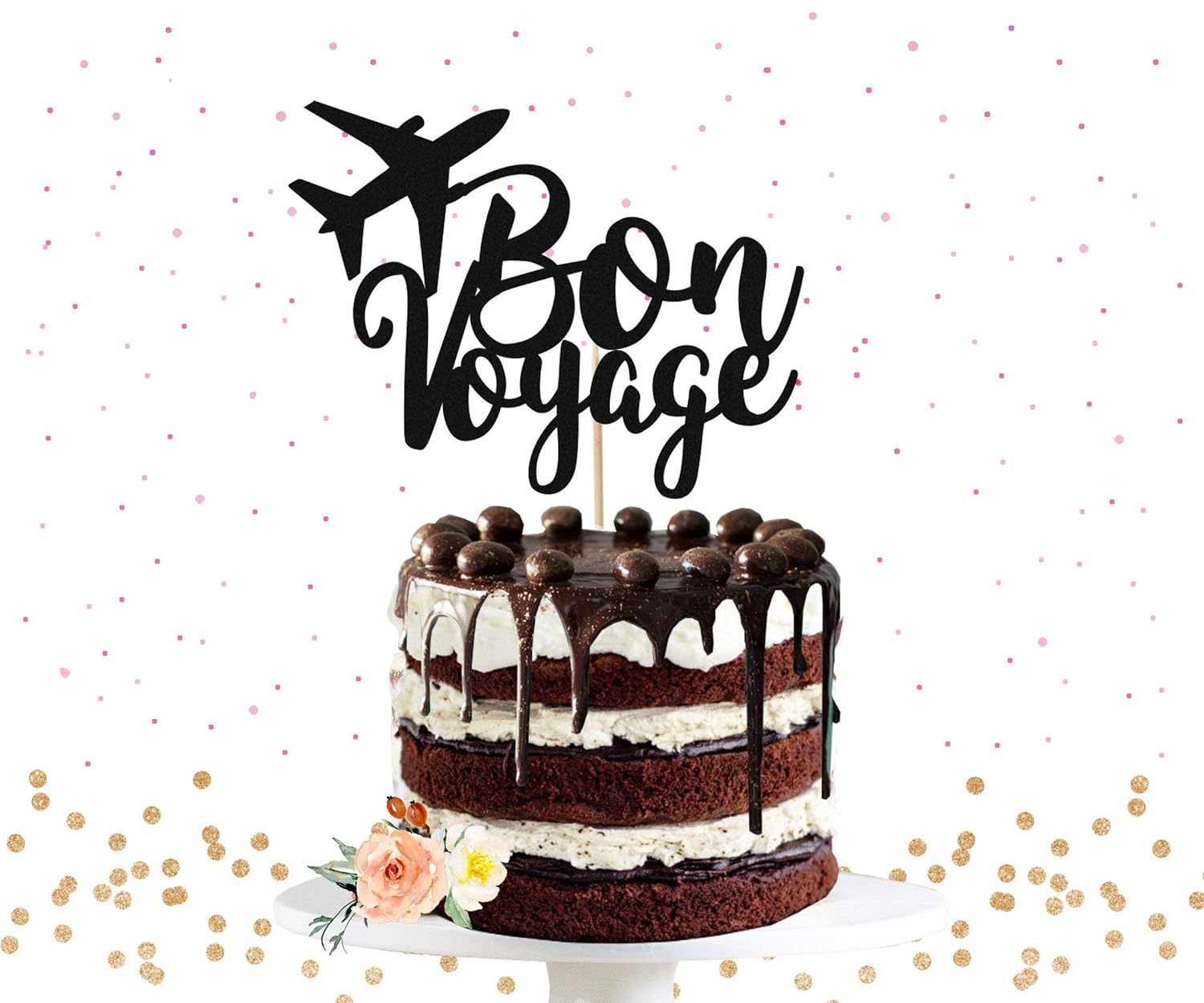 Bon Voyage Cake Topper Happy Retirement Farewell Party Cake Topper Party Supplies Cake Cupcake Toppers Nhstages Co Uk