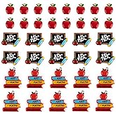 Framendino, 60 Pack Best Teacher or Student Charms Blackboard Book Apple Shape Pendant Charm for DIY Jewelry Making