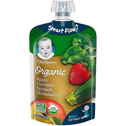 gerber organic apple blueberry spinach