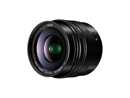 Panasonic H-X012E LEICA DG SUMMILUX Weitwinkel 12 mm F1.4 ASPH. Objektiv (Festbrennweite 24mm KB, Staub-/Spritzwasserschutz) 