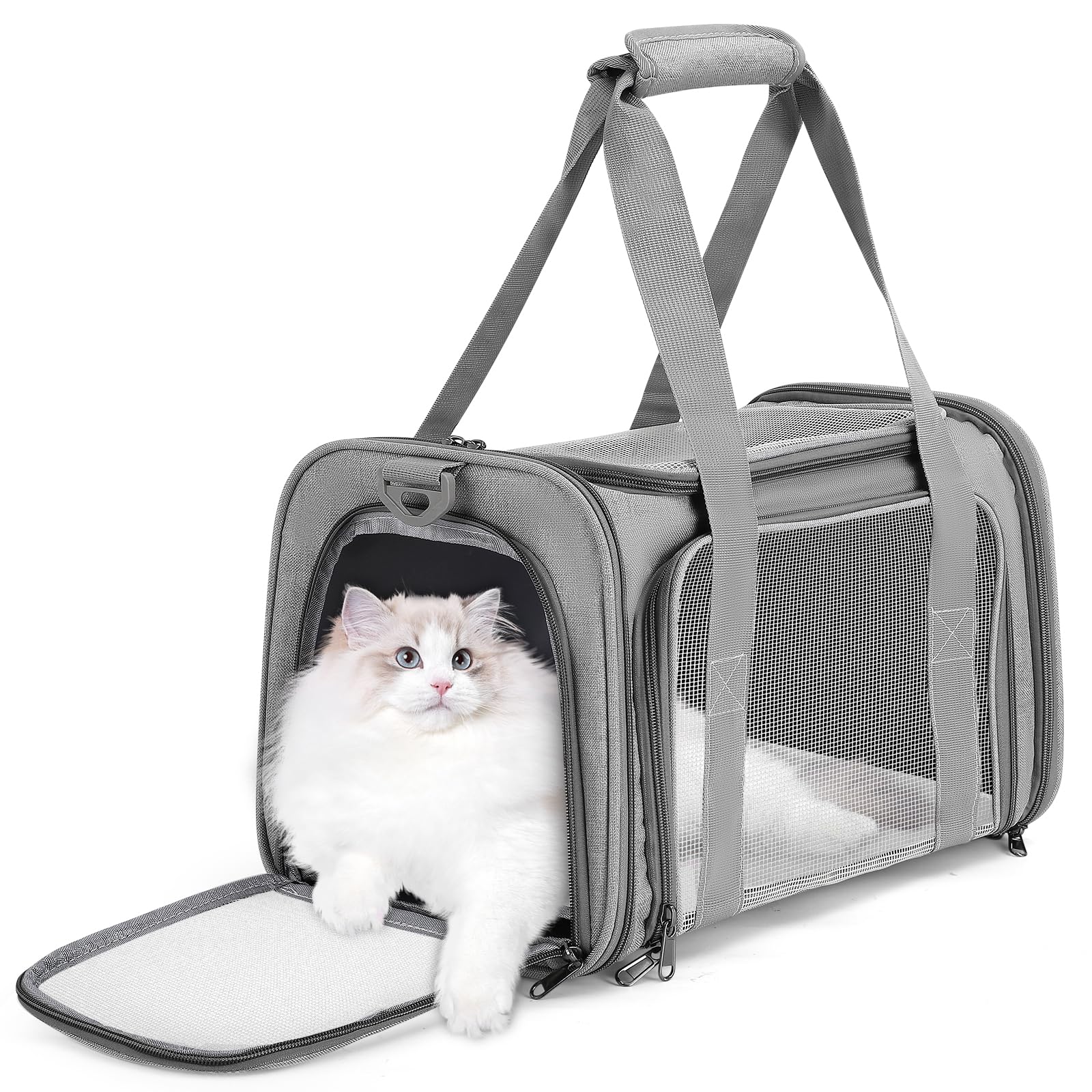 Pet Carrier Bag,Airline Approved Pet Carrier for Car & Puppy,Cat Carriers Travel Products with Top Opening Breathable Mesh,Cat Carrier Bag Portable for Kittens & Puppies under 3kg