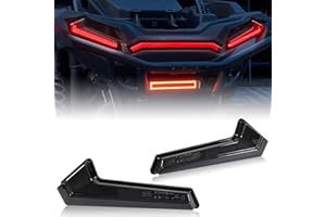 SAUTVS UTV Tail Lights Assembly for Polaris RZR XP 1000/Turbo/Sportsman 18-23, Smoked Black LED Taillights Rear Lamps for Polaris RZR XP 1000 Turbo Sportsman 570 850 1000 2018-2023 Accessories(2PCS)