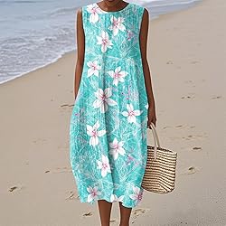 Boho Dresses Summer Fall Cotton Linen Midi Dresses