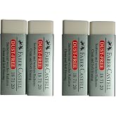 [Pack of 4] Faber-Castell LARGE Eraser Dust Free Clean and Soft Erasing for ART, OFFICE, SCHOOL USE (6.2x2x1.25cm)