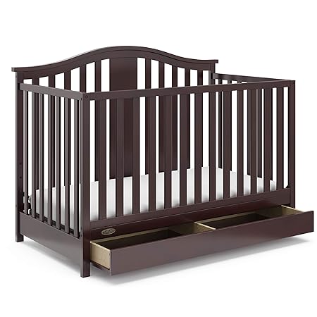 graco grey crib with drawer