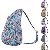 AmeriBag 17" Recyled Poly Print Healthy Back Bag Ergonomic Crossbody Sling for Everyday Use, Travel & Walking Comfort