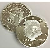 2017 President Donald Trump Inaugural Silver EAGLE Commemorative Novelty Coin 38mm. 45th President of the United States of Am