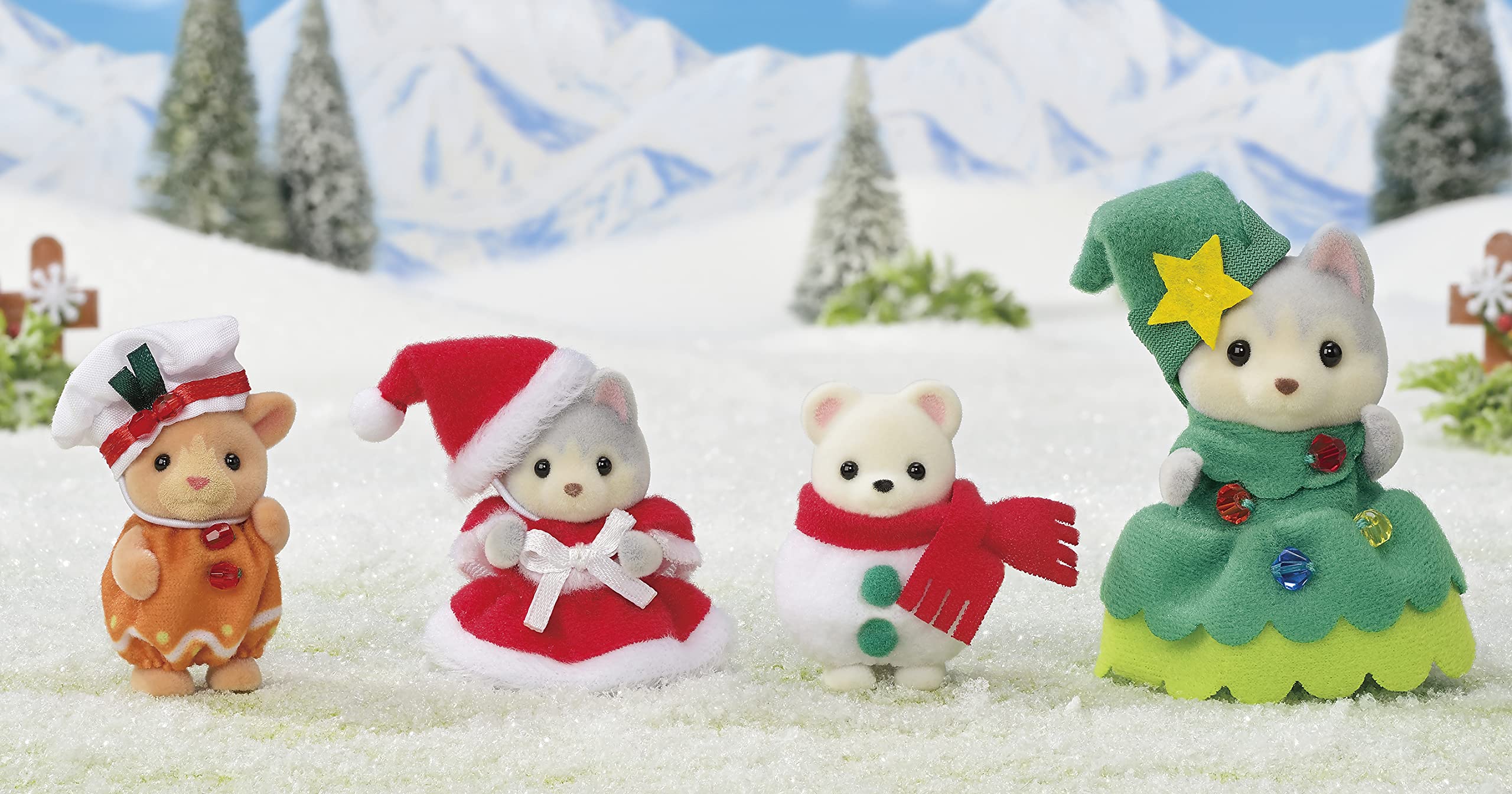 Sylvanian Families Epoch Sylvanian Families Epoch Sylvanian Families, Seasonal (Happy Christmas Friends), S-208 ST Mark Certified, For Ages 3 and Up, Toy