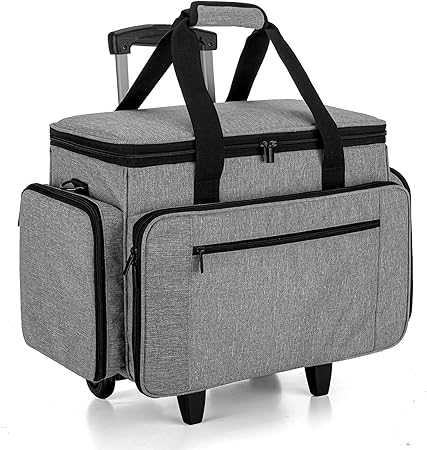 large sewing machine case on wheels