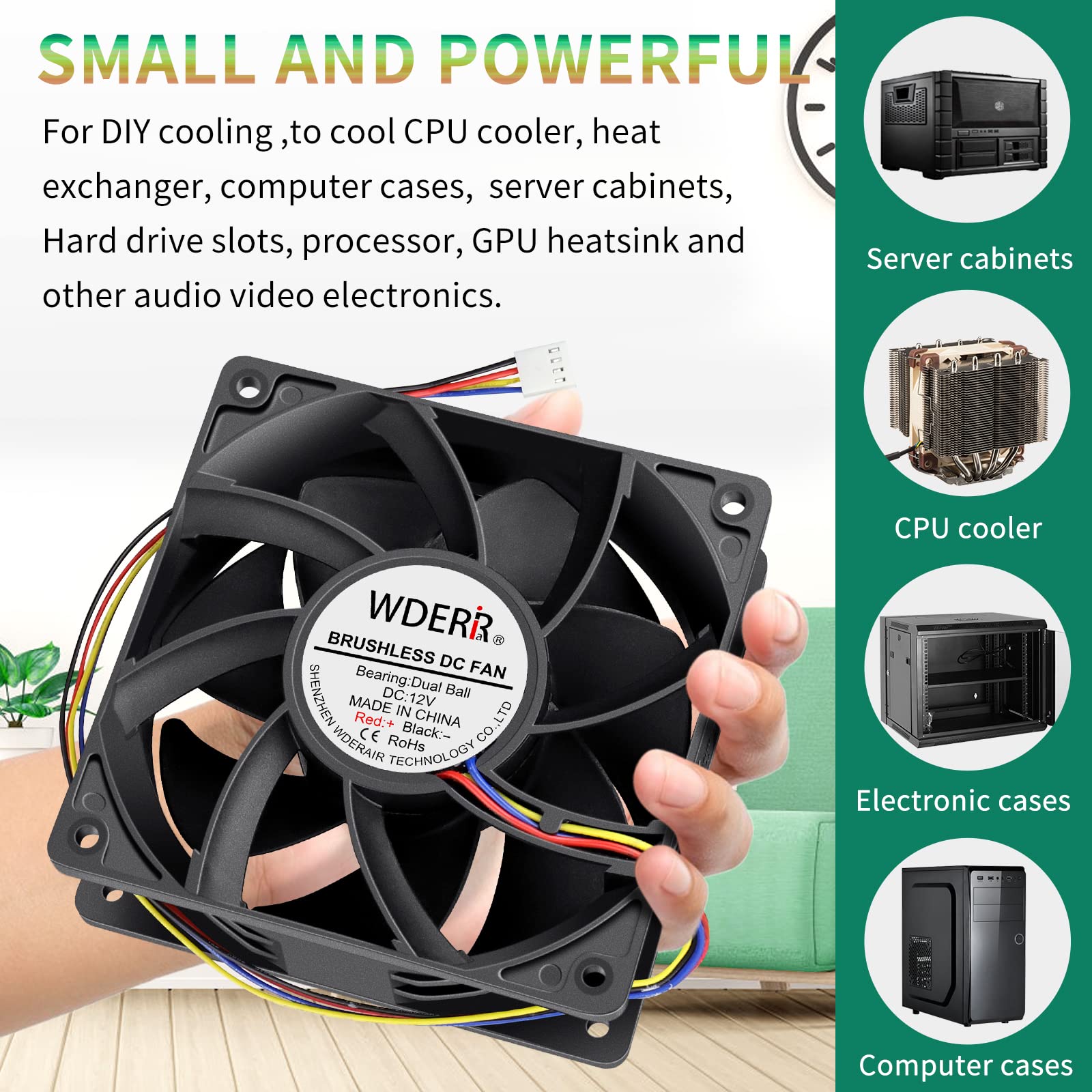 Mua 120mm x 38mm High Airflow 4Pin PC Computer Case Fan High CFM DC ...