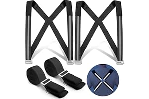 JIPIMON Moving Straps, 2-Person Lifting and Moving System Reflective Lifting Straps for Moving Furniture, Appliances, Mattresses or Any Item up to 800 lbs (Black)