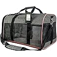 Mr. Peanut’s Rhodium Series Airline Capable Soft Sided Pet Carrier, Plush Fleece Bedding & Sturdy Plywood Base, Premium Self Locking Zippers, Secure Carrying Strap, 19x11x11
