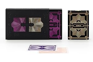 SLOWPLAY 100% Plastic Playing Card Set, 2 Decks (Purple & Gold), Jumbo Index, Poker Size, Superior Flexibility and Durability