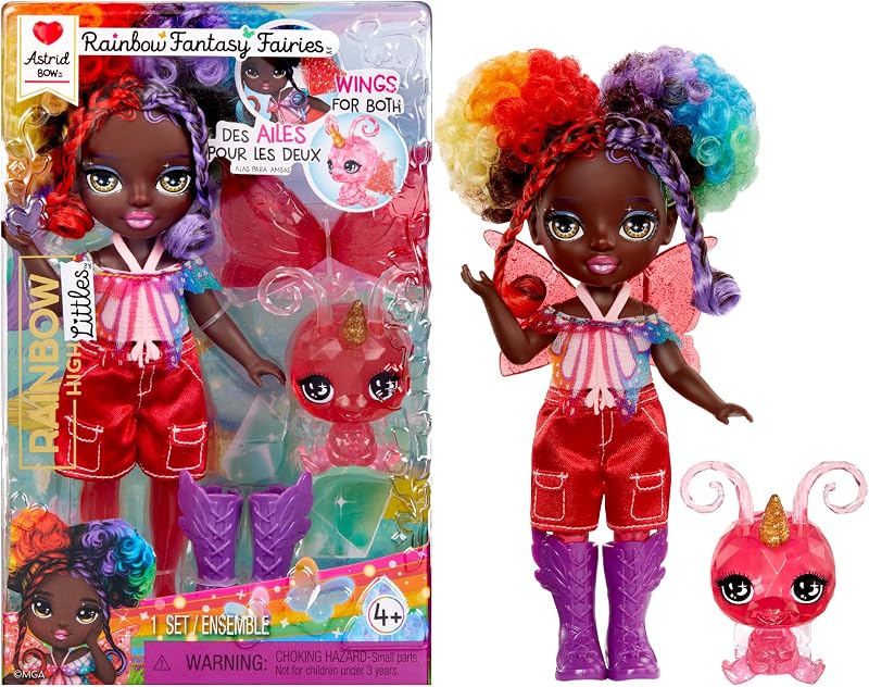 Rainbow High Littles Astrid Rainbow 14cm Posable Fairy Doll & Pet Wings