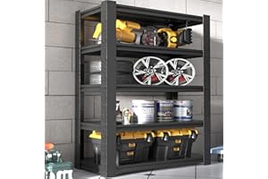OPTYMIRA 5-Tier Heavy Duty Metal Garage Shelving, 72"X48"X24", Modern Style, 2000lbs Capacity, Adjustable & Splitable